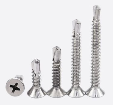 Direct From Factory M4.2M4.8 Galvanized Stainless Steel Self-Drilling Nail Dovetail Wire Countersunk Head Drill Tail Cross Flat Tapping Screws