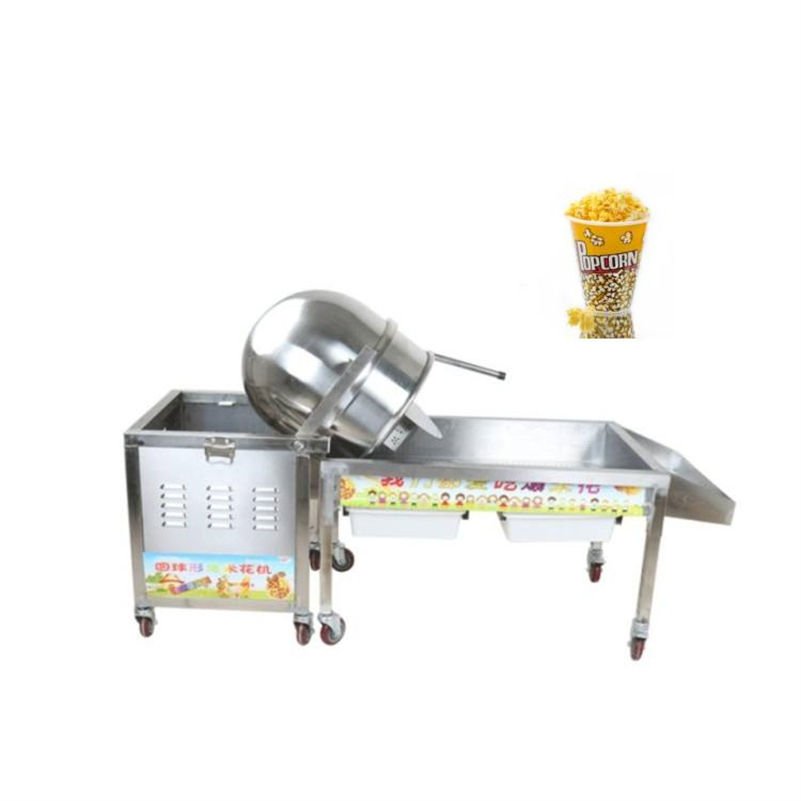 Direct From Factory Caramel Popcorn Making Machine Cretors Hot air Popper Corn Puff Snacks Food Machine with Trolley