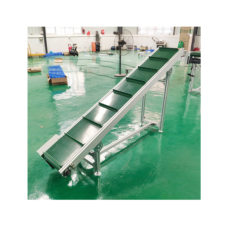 Direct From Factory Lifting Incline Climbing Bucket Elevator PVC Belt Sidewall Skirt Conveyor for Bulk or Packaged Goods