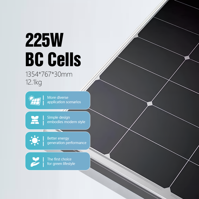 Direct From Factory Best Selling 220WBC Solar Panel 215W Mono Monocrystalline PV Modules for House