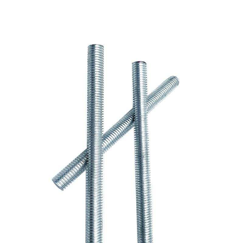 Direct From Factory Wholesale 1.3m Full Thread Galvanized Screw Steel Building Hanging Rod Thread Rod Manufacture in Stock with Zinc Finish