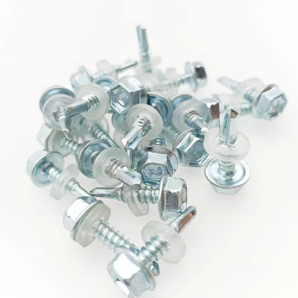 Direct From Factory Galvanized Steel Hexagon Tapping Screws 304/316 Stainless Steel Outer Multiple Models 50mm Length Zinc Finish ASME Standard