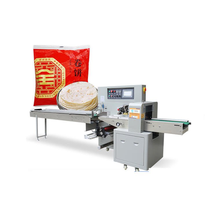 Direct From Factory New Automatic Bread Packaging Machine for Arabic Pita Tortilla Wrapping Film Type for Food Packing Pillow Plastic Bag