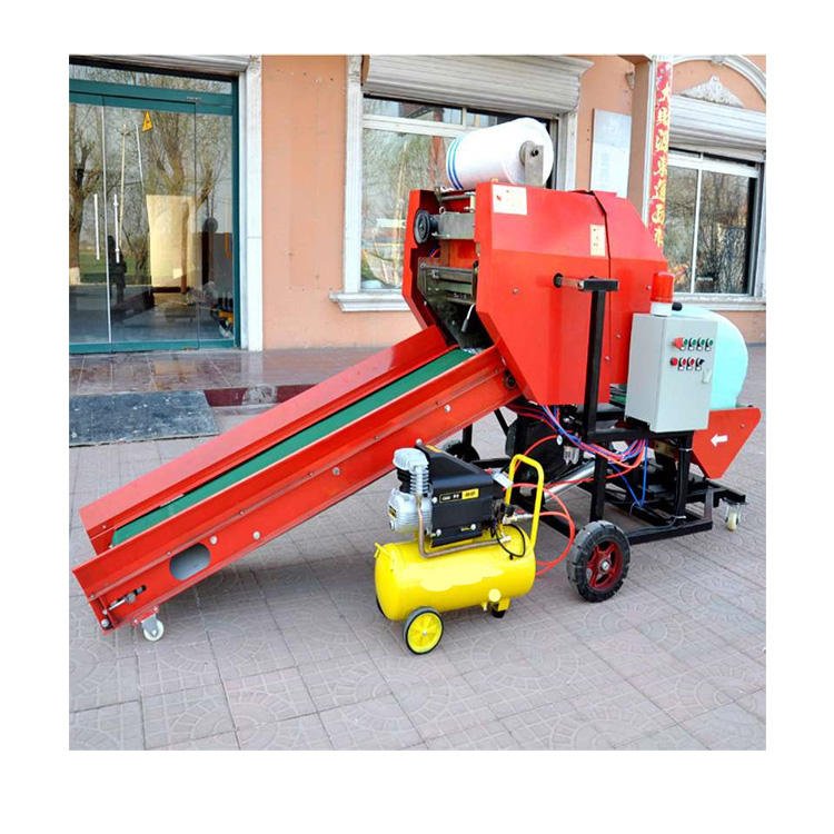 Direct From Factory Diesel Automatic Hay Pto Grass Straw Baling Silage Balers Wrapper Packing Machine Round Baler Machine Price for Farm