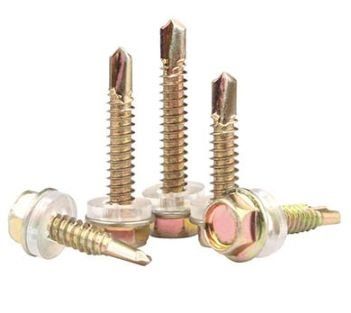 Direct From Factory Lightning M4.8M5.5 Hexagonal Drill Tail Screw External Self-Tapping Zinc Galvanized Steel Tile Nail Color Swallowtail Screw