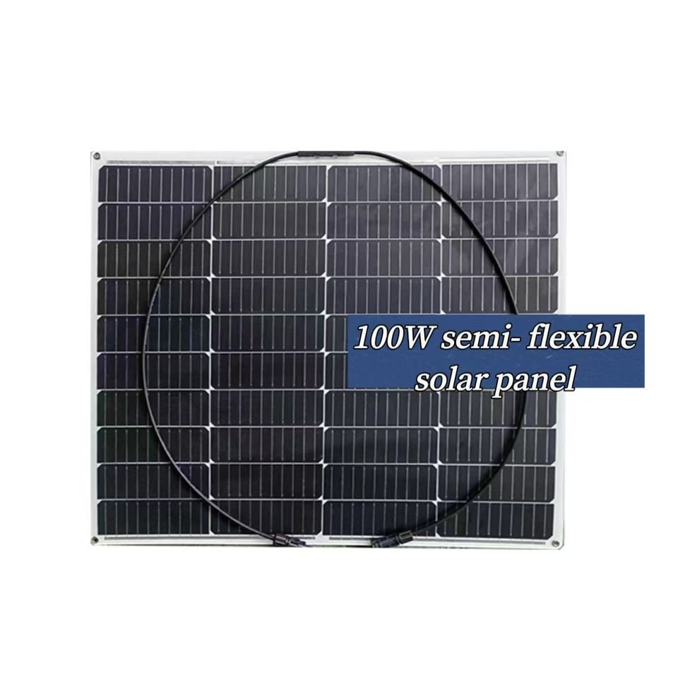 Direct From Factory Mono Semi-flexible Monocrystalline Solar Panels 50W 100W 150 Watt 200w Photovoltaic Solarpanel Cell for Car Battery Charger
