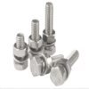 Direct From Factory Stainless Steel  M3-M64 Hexagon Head Bolts Annd Hexagon Nuts DIN 933 SIN 931 White ZP Hexagon Bolt and Nuts  Fasteners