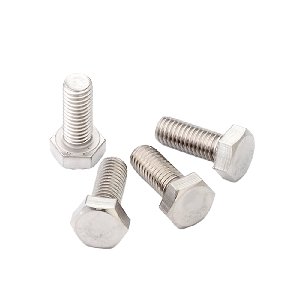 304 Stainless Steel DIN933 Hex Head Screws M2-M10 Fine Thread A2 Grade 200mm Long From Factory Hebei China