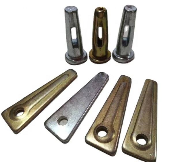 Wedge Pin for Construction Round Aluminum Formwork With Flat Pin Steel Zinc Alloy Zinc Plated Lock Pin Carton Packed