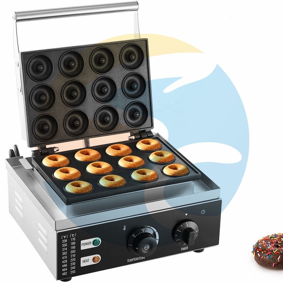 Direct from manufacturer 12 hole commercial donut waffle machine electric stainless steel for restaurant