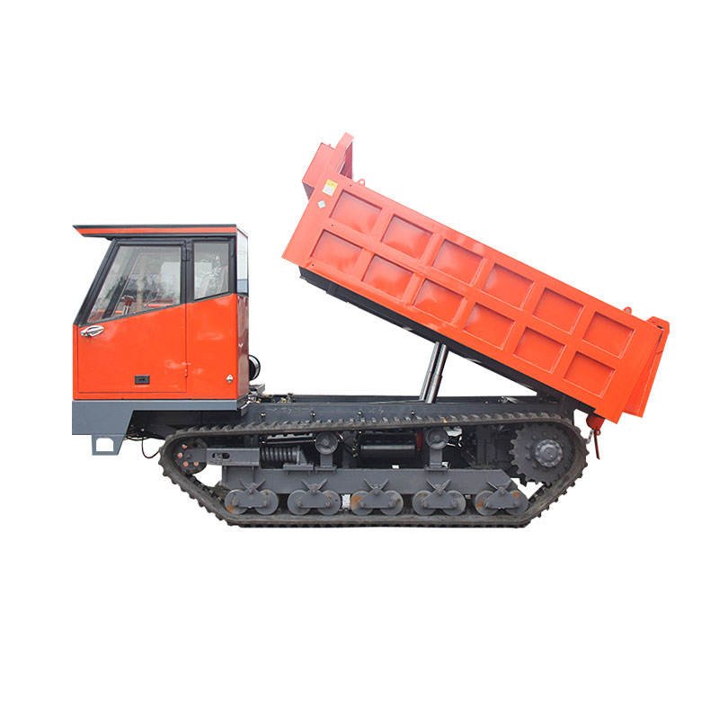 Direct from manufacturer 6-10 ton agricultural dump truck with rubber crawler tires for woodland and mining