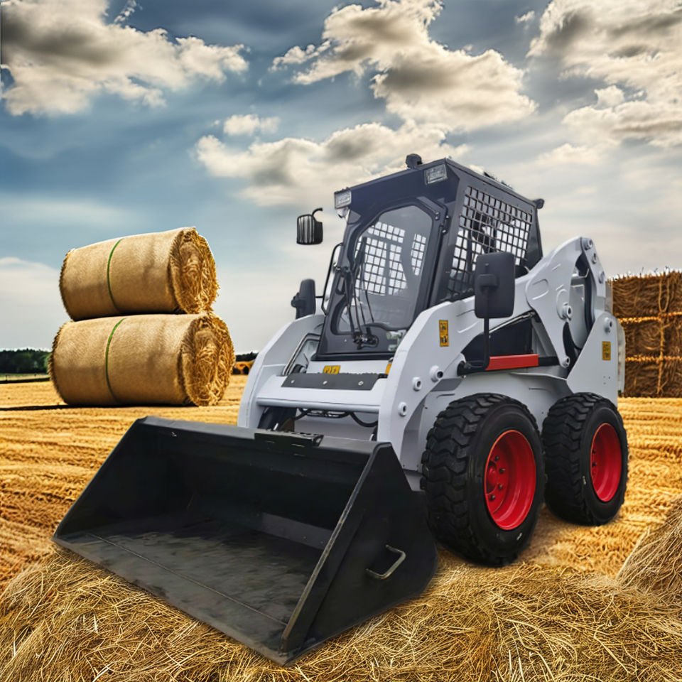 Direct from factory 1.5 ton skid steer loader with 65 HP diesel engine for construction and farm projects