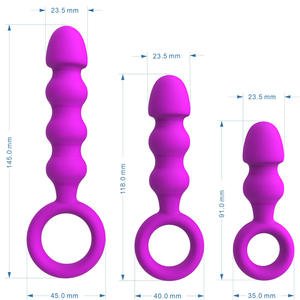 Mens Adult Anal Beads Prostate Massage Vibrator Silicone Butt Plug Gay Expander Direct from Factory at Very Low Price